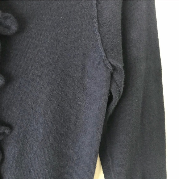 Navy Ruffle Front Cardigan - Picture 5 of 6